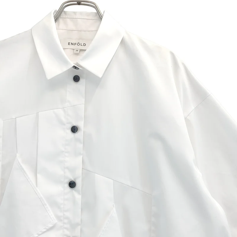 ENFOLD / エンフォルド | 2026SS | TUCK COLLAGE SHIRT タック カレッジ シャツ | 38 | レディース