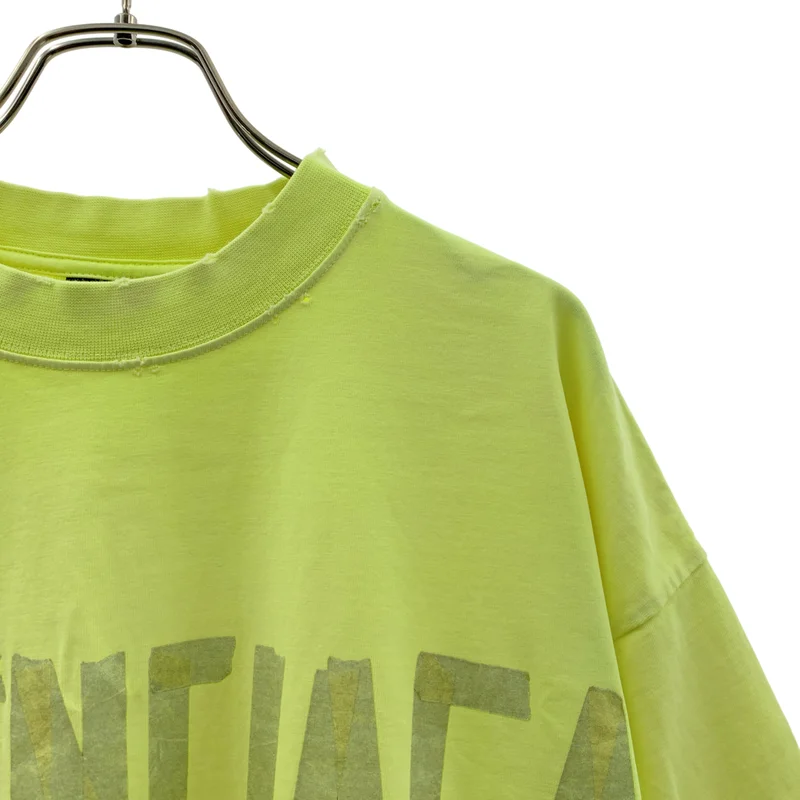 BALENCIAGA / バレンシアガ | 2023SS | TAPE TYPE ダメージ加工 テープロゴ Tシャツ | S | メンズ