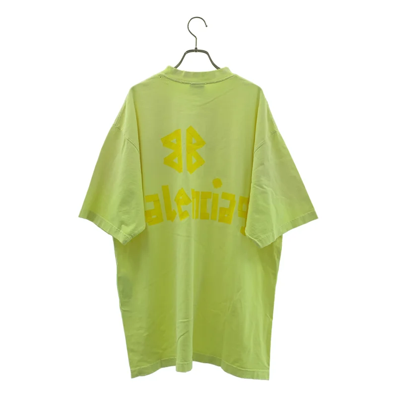 BALENCIAGA / バレンシアガ | 2023SS | TAPE TYPE ダメージ加工 テープロゴ Tシャツ | S | メンズ