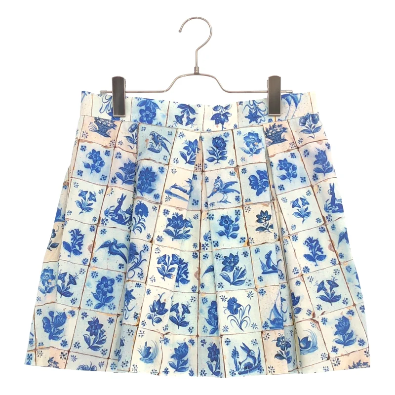 PRADA / プラダ | コットン タイルプリント スカート | 42S | レディース