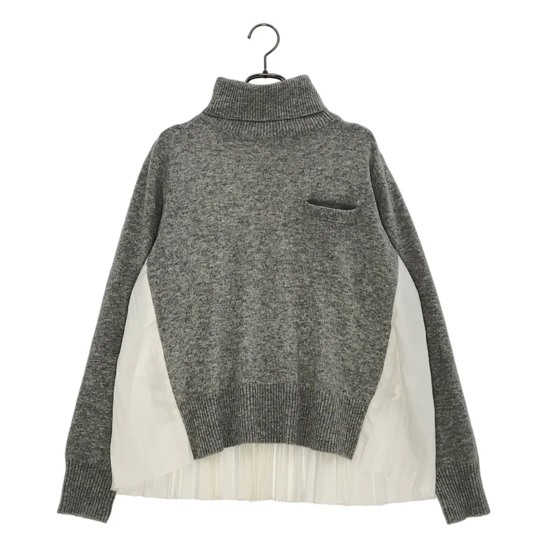 sacai / サカイ | バックプリーツ タートルネックニット | 2 | レディース