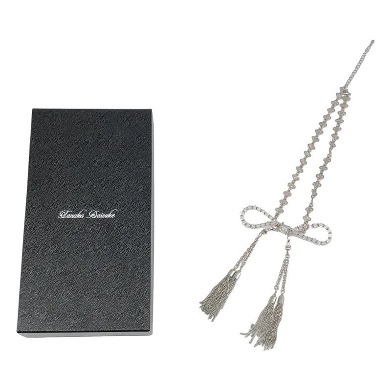 tanakadaisuke / タナカダイスケ | crystal ribbon chain necklace ネックレス |