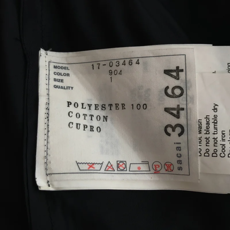 sacai / サカイ | 異素材切り替え チェックシアー ラッププリーツスカート | 1 | レディース