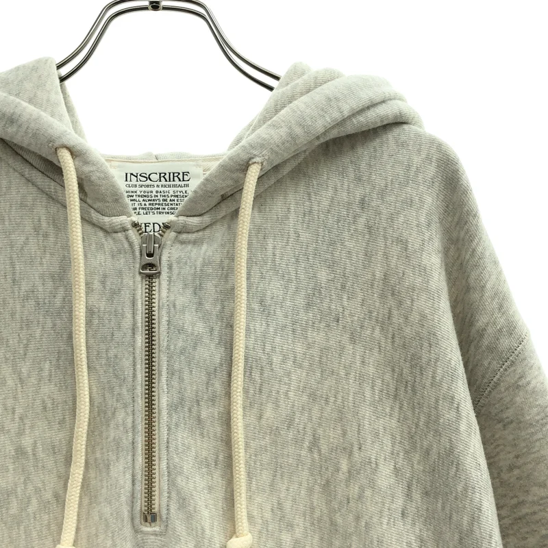 INSCRIRE / アンスクリア | ZERO LOOP ZIP PULLOVER LOGO PARKER / ゼロループ ジップ プルオーバーパーカー | M | レディース