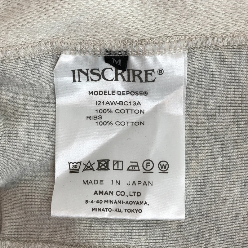 INSCRIRE / アンスクリア | ZERO LOOP ZIP PULLOVER LOGO PARKER / ゼロループ ジップ プルオーバーパーカー | M | レディース