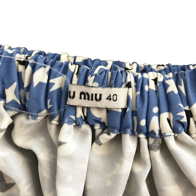 miu miu / ミュウミュウ | シルク 総柄 イージースカート | 40 | レディース