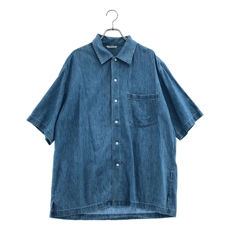 AURALEE / オーラリー | 2024SS | SELVEDGE SUPER LIGHT DENIM HALF SLEEVED SHIRT シャツ | 3 | メンズ