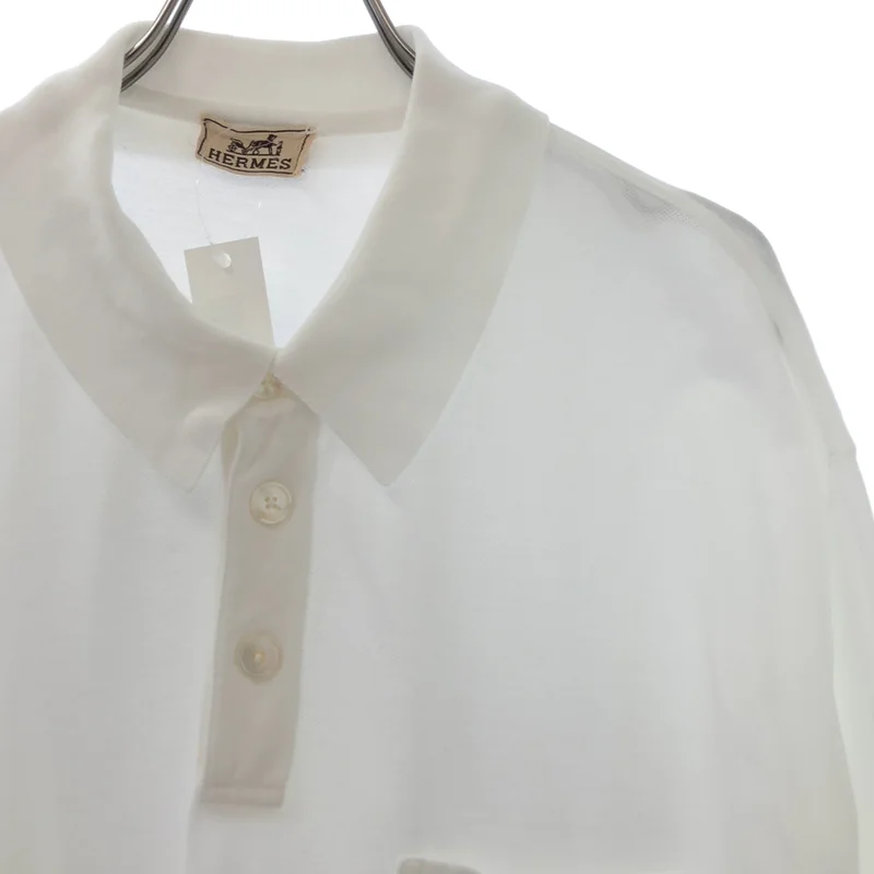 HERMES / エルメス | Hロゴ 刺しゅう ポロシャツ | XL | メンズ