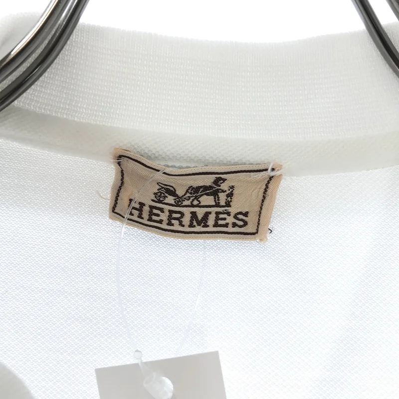 HERMES / エルメス | Hロゴ 刺しゅう ポロシャツ | XL | メンズ