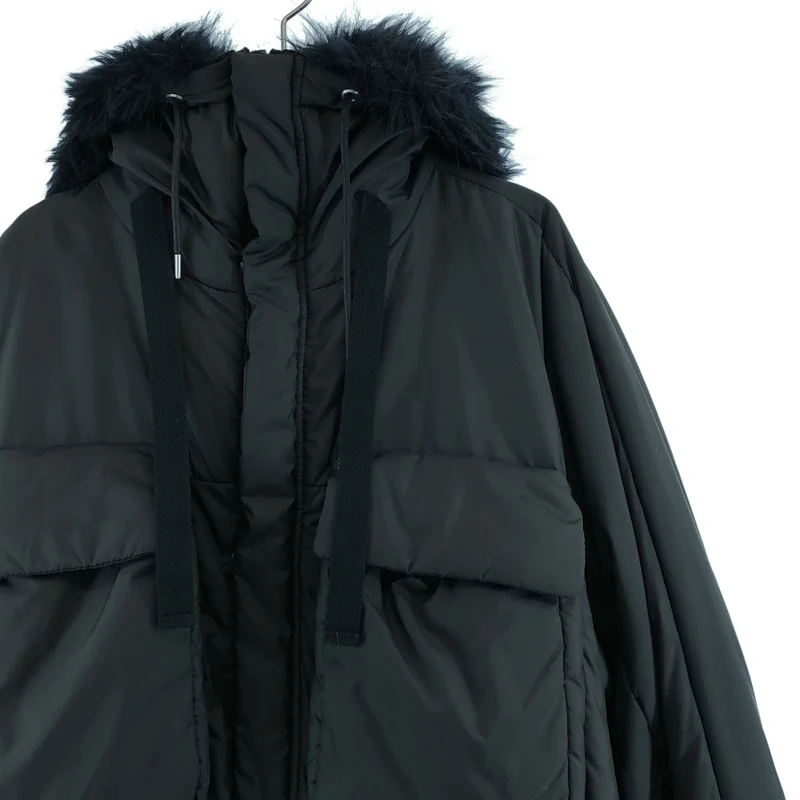 sacai / サカイ | ファー切替 フーデッド パデット ジャケット | 2 | レディース