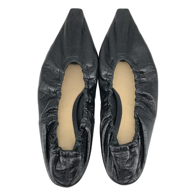 BOTTEGA VENETA / ボッテガヴェネタ | アーモンド レザー フラットシューズ | 36 1/2 | レディース