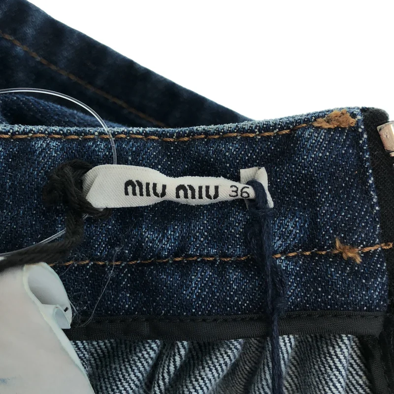 miu miu / ミュウミュウ | デニム ギャザースカート 53208 | 36 | レディース
