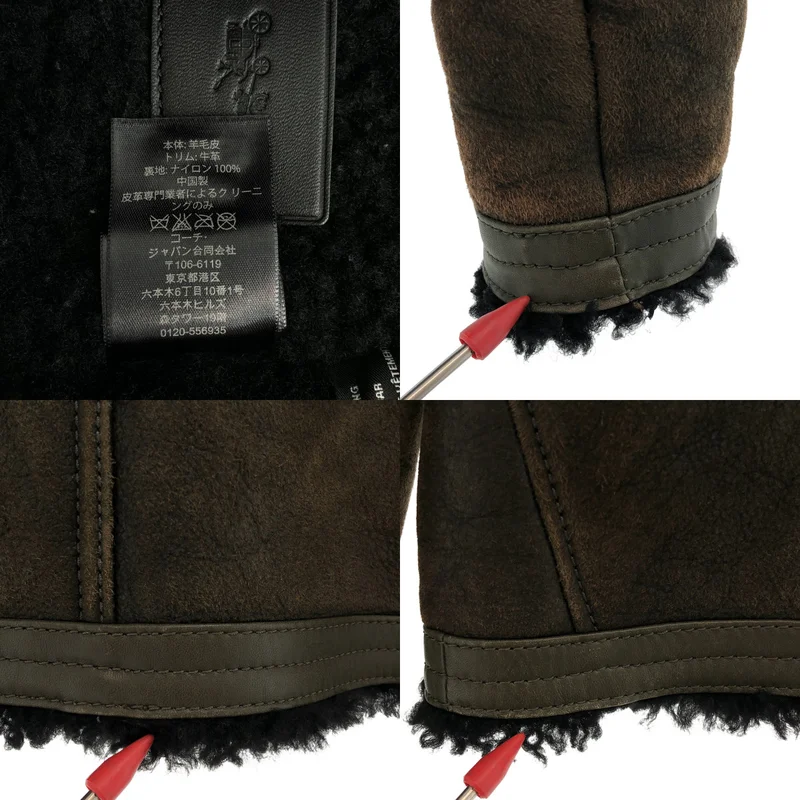 COACH / コーチ | レザー シアリング アビエーター B-3 ボンバージャケット | XS | メンズ