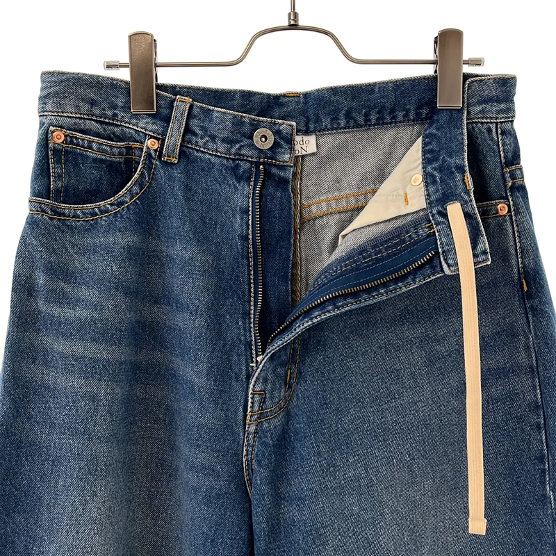 Rhodolirion / ロドリリオン | 90's Loose Straight Jean Pant / ドローストリング ルーズストレートデニムパンツ | 0 | レディース