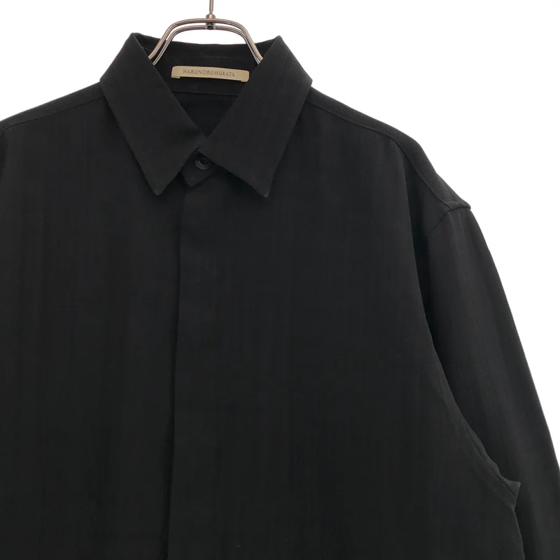 HARUNOBUMURATA / ハルノブムラタ | 2026SS | REMOVABLE COLLAR VISCOSE SHIRT / ビスコース 2WAY 比翼シャツ | 36 | レディース