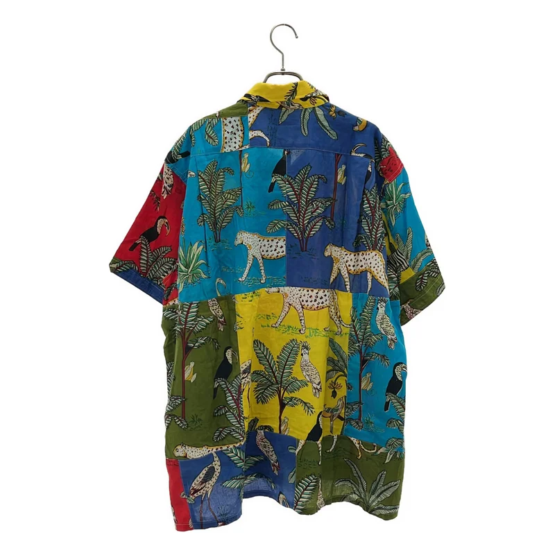Engineered Garments / エンジニアドガーメンツ | アニマルプリント パッチワーク ショートスリーブシャツ | L | メンズ