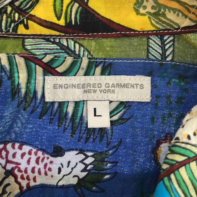 Engineered Garments / エンジニアドガーメンツ | アニマルプリント パッチワーク ショートスリーブシャツ | L | メンズ
