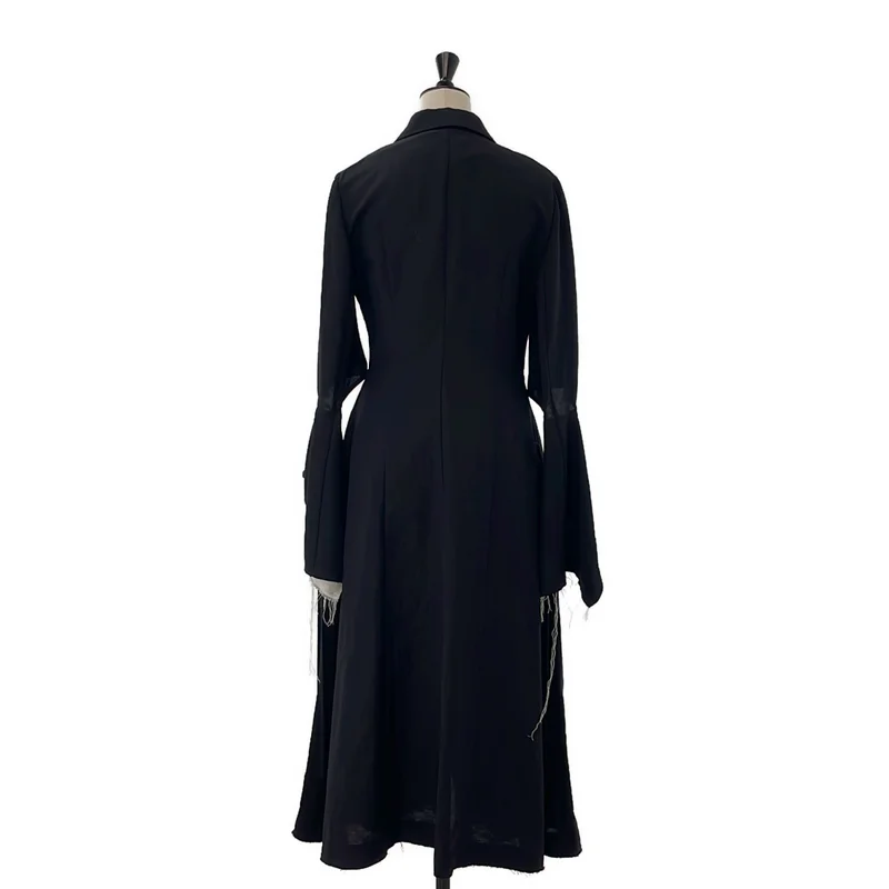 LOEWE / ロエベ | Linen Tie-Up Sleeve Detail Coat / リネン カットオフ フレアスリーブ コート | 34 | レディース