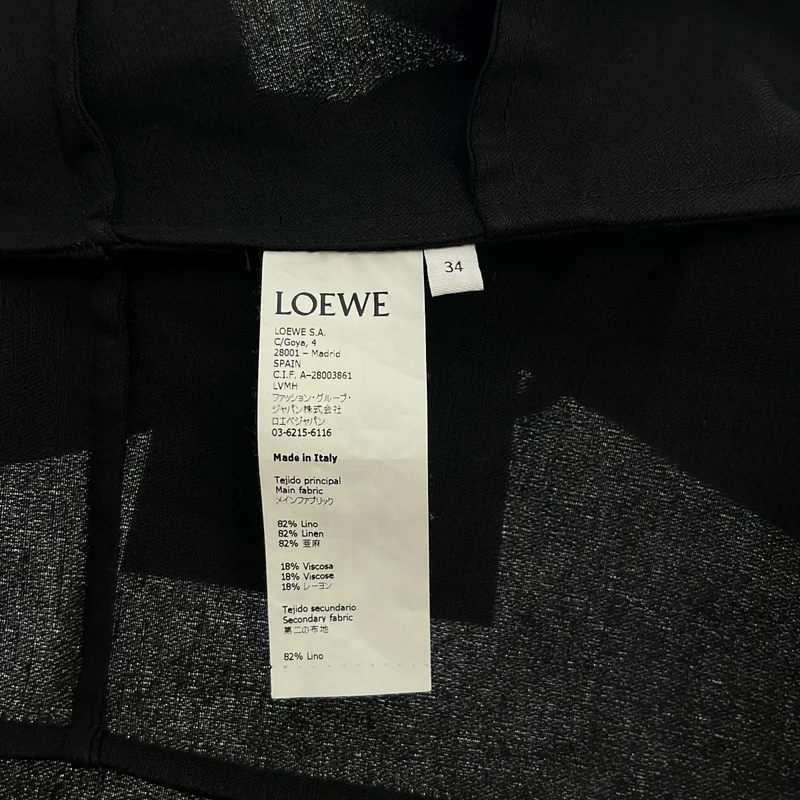LOEWE / ロエベ | Linen Tie-Up Sleeve Detail Coat / リネン カットオフ フレアスリーブ コート | 34 | レディース