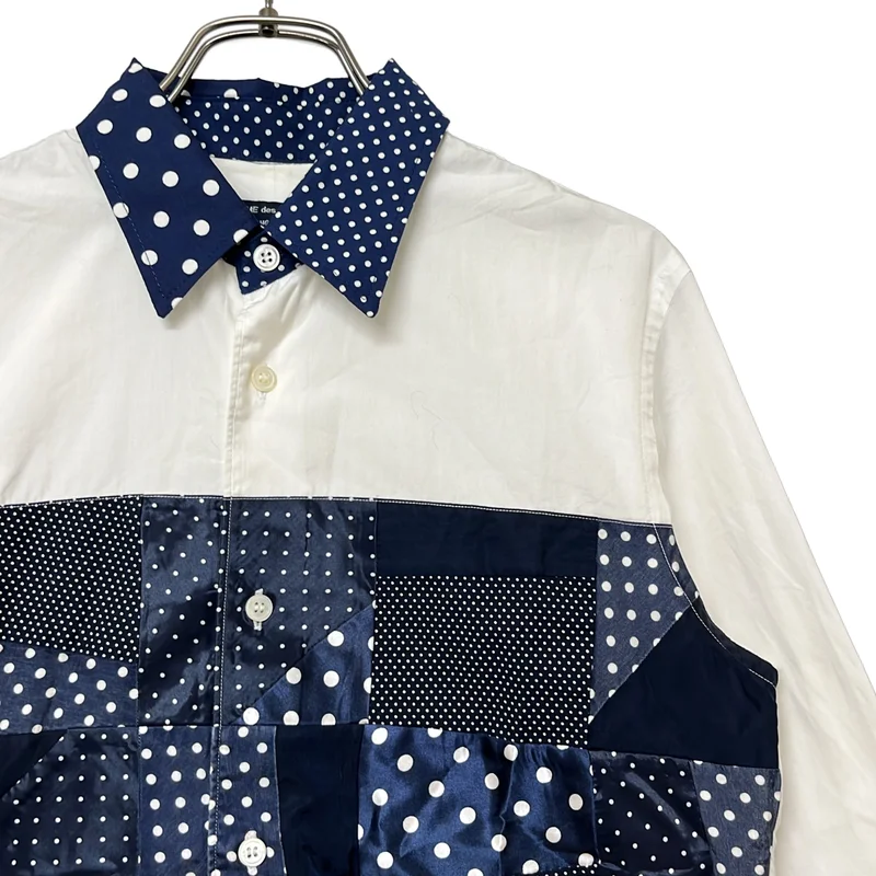 COMME des GARCONS HOMME / コムデギャルソンオム | 2015AW | 総柄 パッチワーク レギュラーカラー シャツ | XS | メンズ