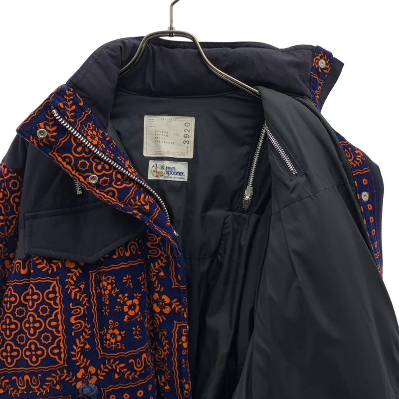 sacai / サカイ | × Reyn Spooner / レインスプーナー / コーデュロイ切り替え マルチジップ 中綿ジャケット | 1 | レディース