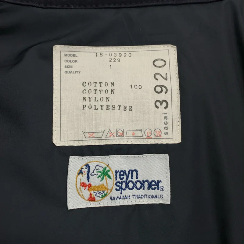 sacai / サカイ | × Reyn Spooner / レインスプーナー / コーデュロイ切り替え マルチジップ 中綿ジャケット | 1 | レディース