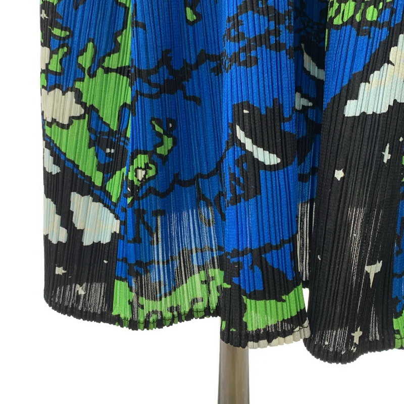 PLEATS PLEASE ISSEY MIYAKE / プリーツプリーズイッセイミヤケ | 総柄 変形 オーバーシルエット ドレス ワンピース | 4 | レディース