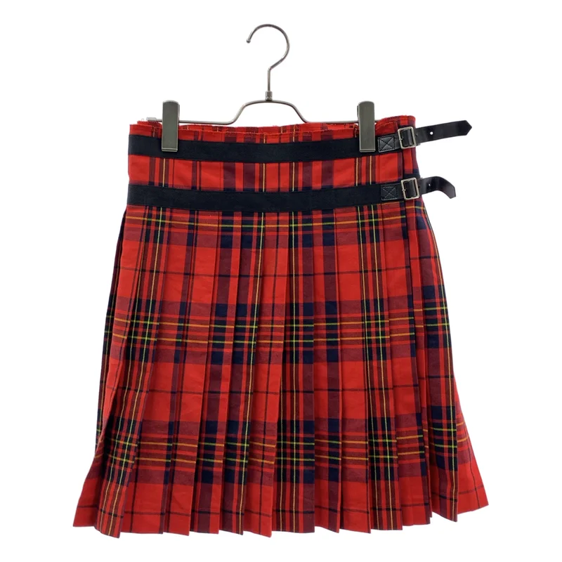 tricot COMME des GARCONS / トリココムデギャルソン | 2011AW | タータンチェック アシンメトリー ダブルアジャスター ラップ スカート | S | レディース