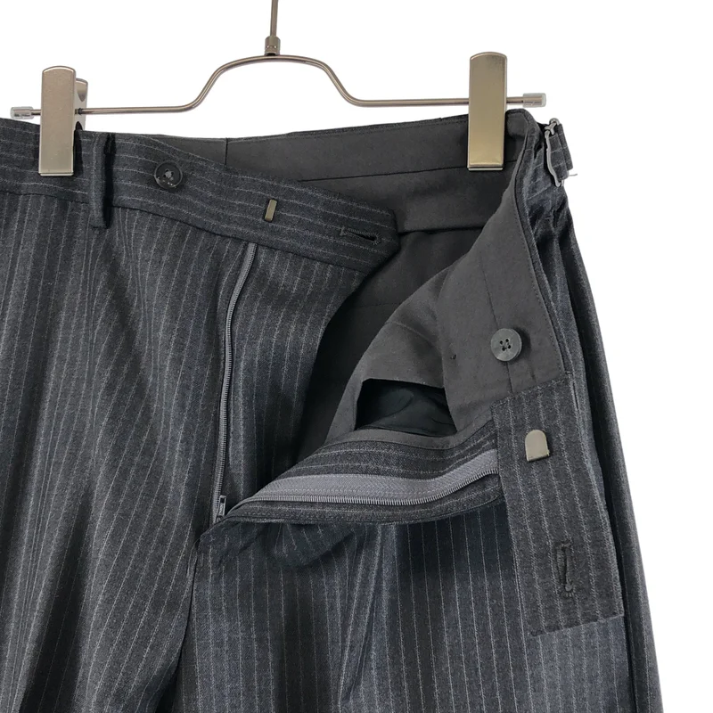 EDIFICE LA BOUCLE / エディフィスラブークル | 2022AW | ERMENEGILDO ZEGNA ウール シルク ストライプ サイドアジャスト ワイドパンツ | 2 | メンズ
