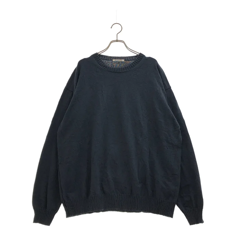 AURALEE / オーラリー | 2024SS | WRINKLED DRY COTTON KNIT P/O シワ加工 クルーネックニット | 5 | メンズ
