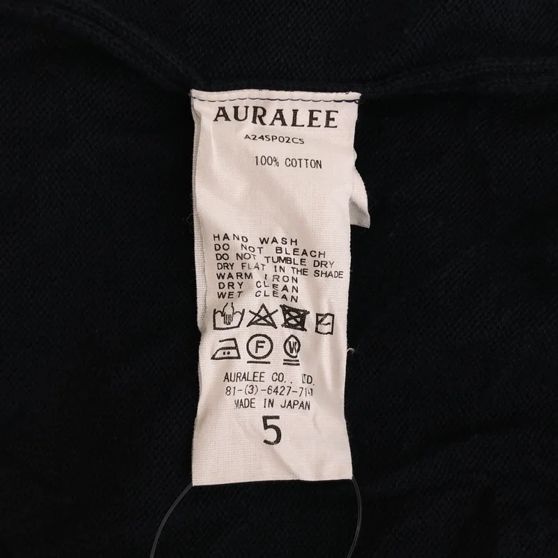 AURALEE / オーラリー | 2024SS | WRINKLED DRY COTTON KNIT P/O シワ加工 クルーネックニット | 5 | メンズ