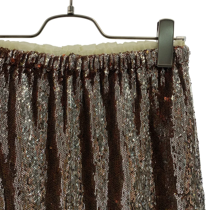 Maison Special / メゾンスペシャル | Lace Combination Sequin Skirt / スパンコール スリット スカート | 38 | レディース