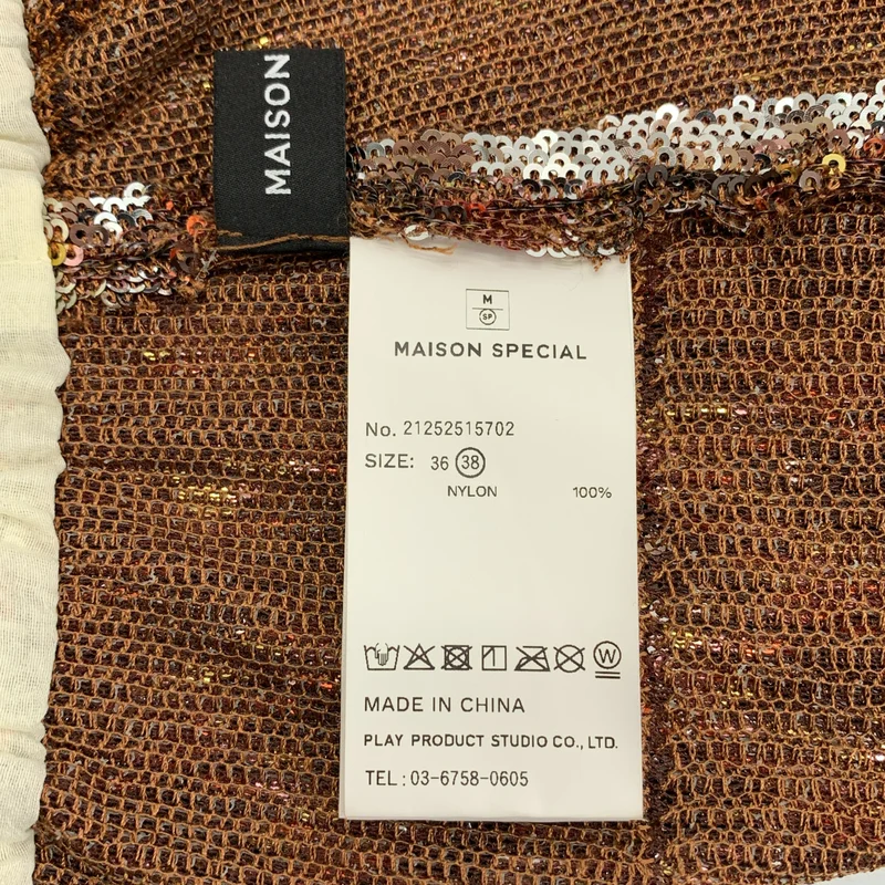 Maison Special / メゾンスペシャル | Lace Combination Sequin Skirt / スパンコール スリット スカート | 38 | レディース