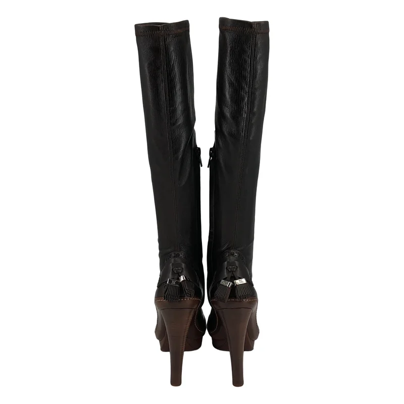 CELINE / セリーヌ | レザー ロングブーツ | 38 | レディース