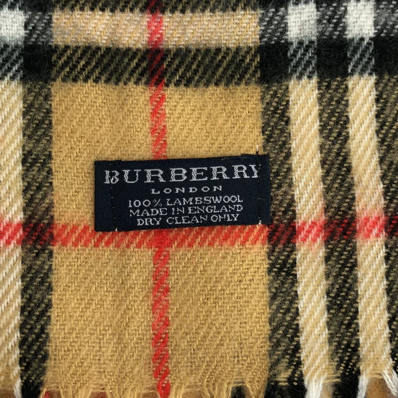 Burberry / バーバリー | ラムウール タータンチェック フリンジマフラー |