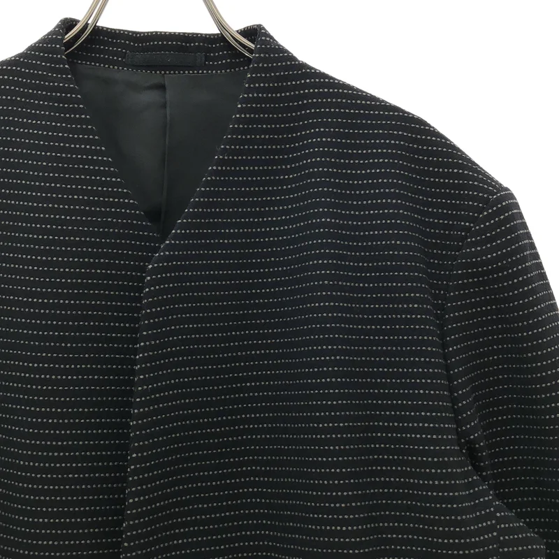 ISSEY MIYAKE MEN / イッセイミヤケメン | ドットボーダー ノーカラージャケット | 2 | メンズ