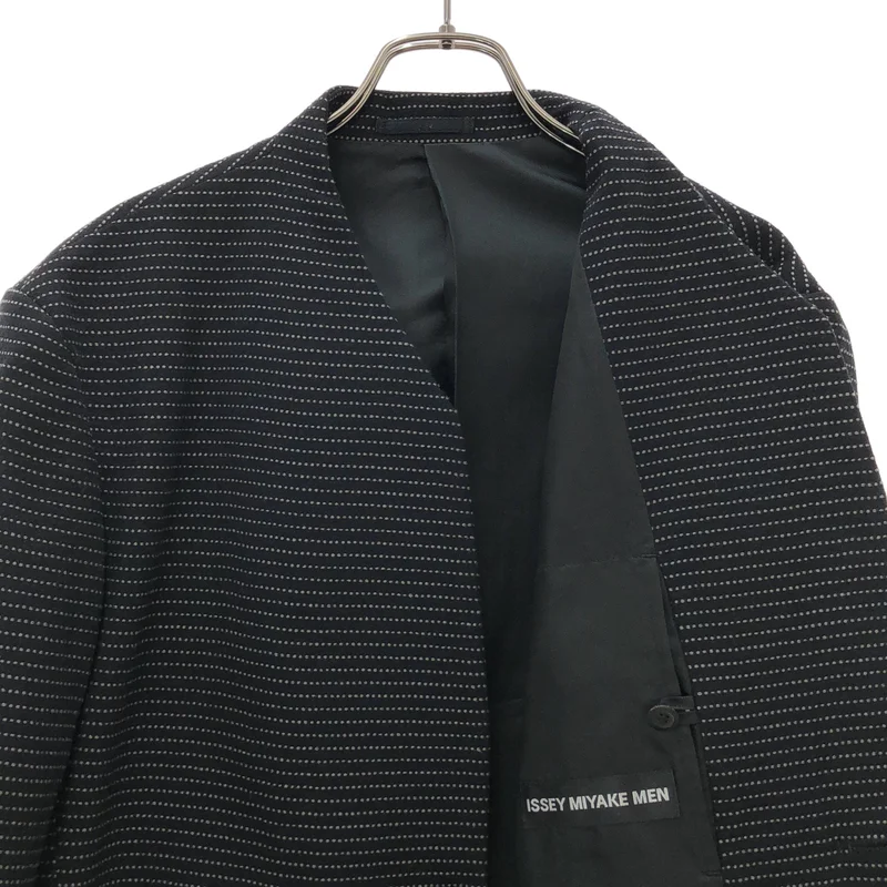 ISSEY MIYAKE MEN / イッセイミヤケメン | ドットボーダー ノーカラージャケット | 2 | メンズ