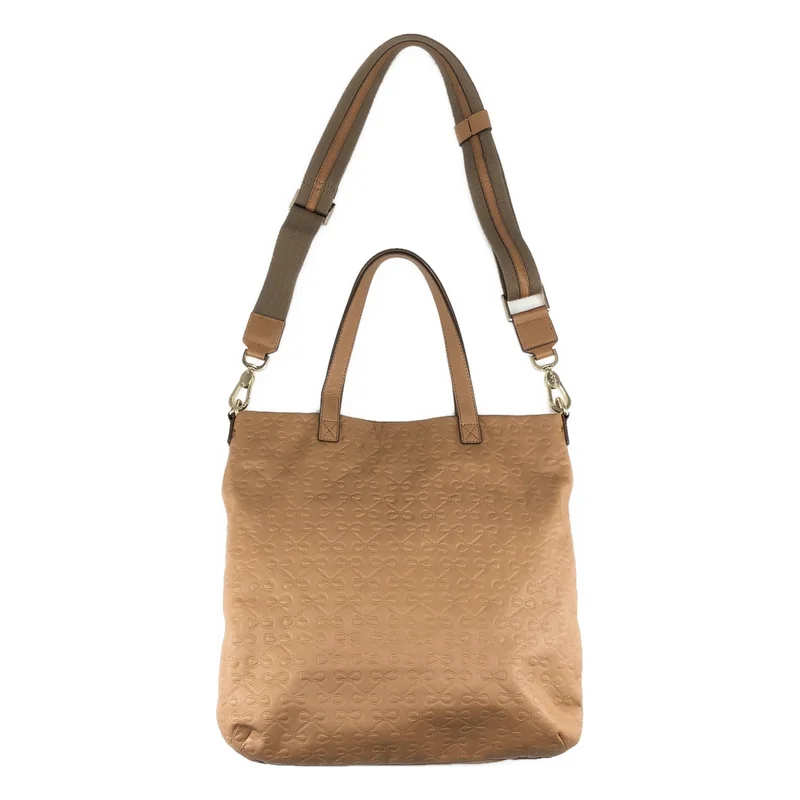 ANYA HINDMARCH / アニヤハインドマーチ | レザー リボン柄 2WAY トートバッグ |