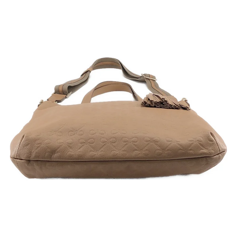 ANYA HINDMARCH / アニヤハインドマーチ | レザー リボン柄 2WAY トートバッグ |