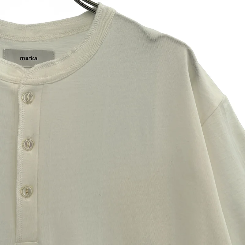 marka / マーカ | 2026SS | 30/1オーガニックコットン空紡天竺 ヘンリーネック Tシャツ | 2 | メンズ