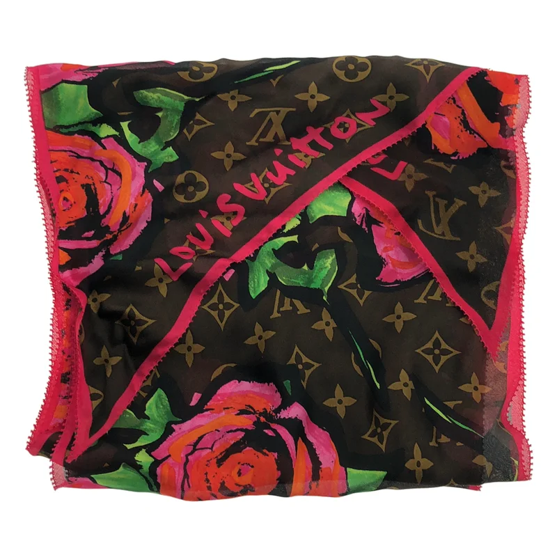 Louis Vuitton / ルイヴィトン | エシャルプ シルク モノグラム ローズ スカーフ |