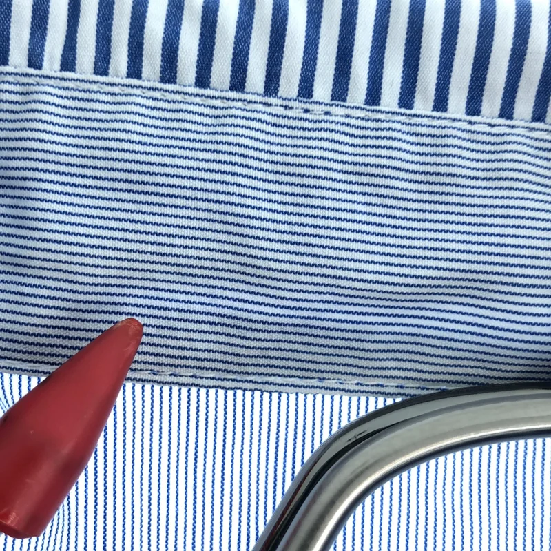 me ISSEY MIYAKE / ミーイッセイミヤケ | 2012SS | ストライプ 切替 ノースリーブ ロングシャツ |
