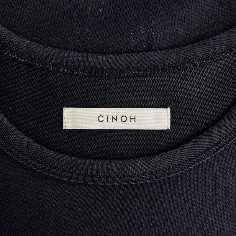 CINOH / チノ | コットン スリット クルーネック カットソーワンピース | 36 | レディース