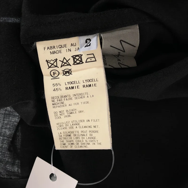 YOHJI YAMAMOTO POUR HOMME / ヨウジヤマモトプールオム | リネン混 スタンドカラー ロングシャツ | 2 | メンズ
