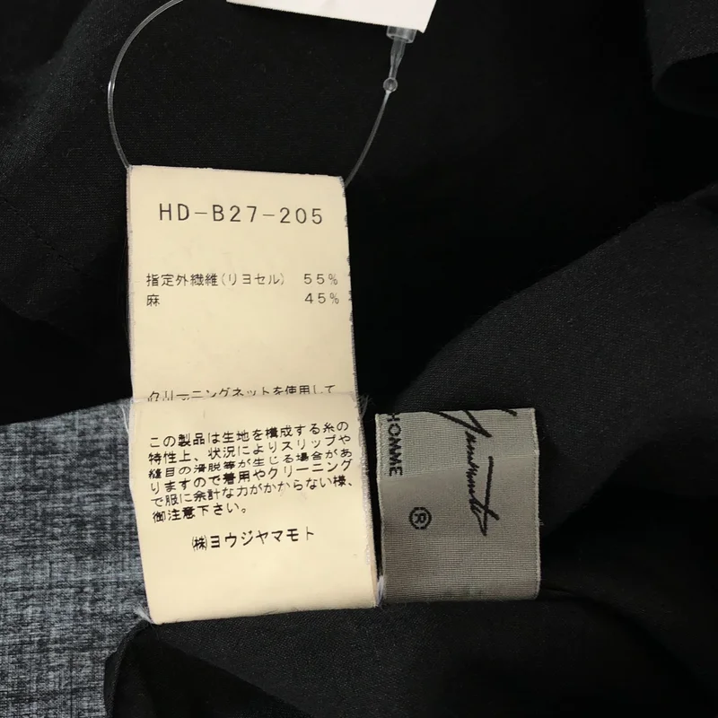 YOHJI YAMAMOTO POUR HOMME / ヨウジヤマモトプールオム | リネン混 スタンドカラー ロングシャツ | 2 | メンズ