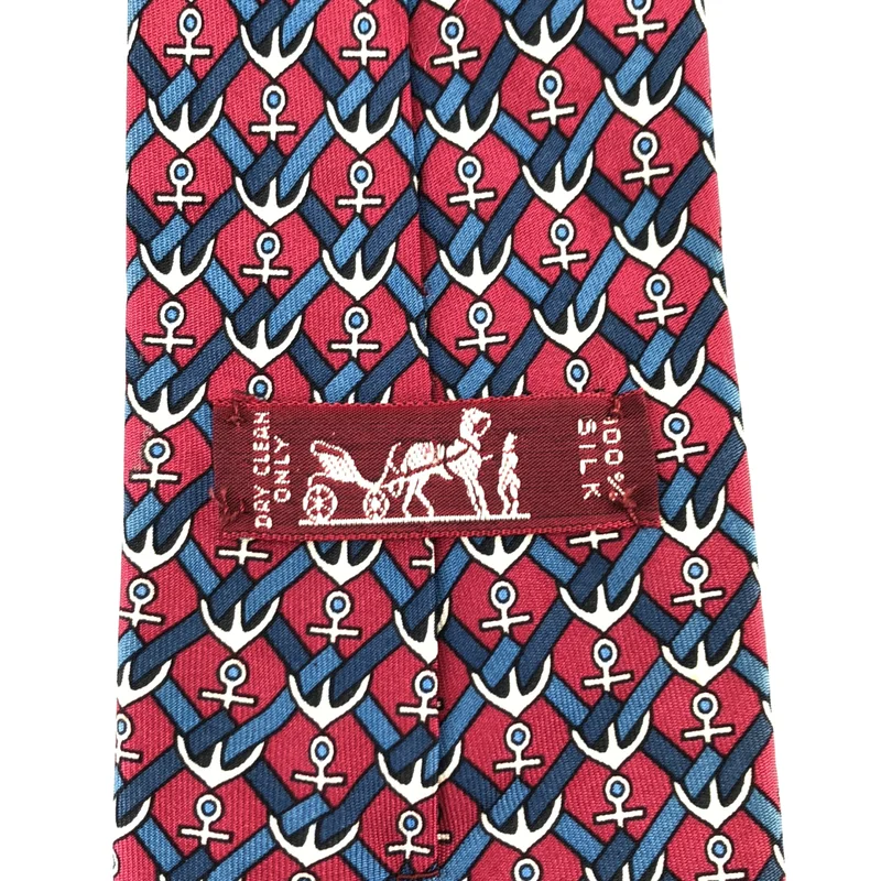 HERMES / エルメス | シルク 総柄 スーツ ネクタイ |