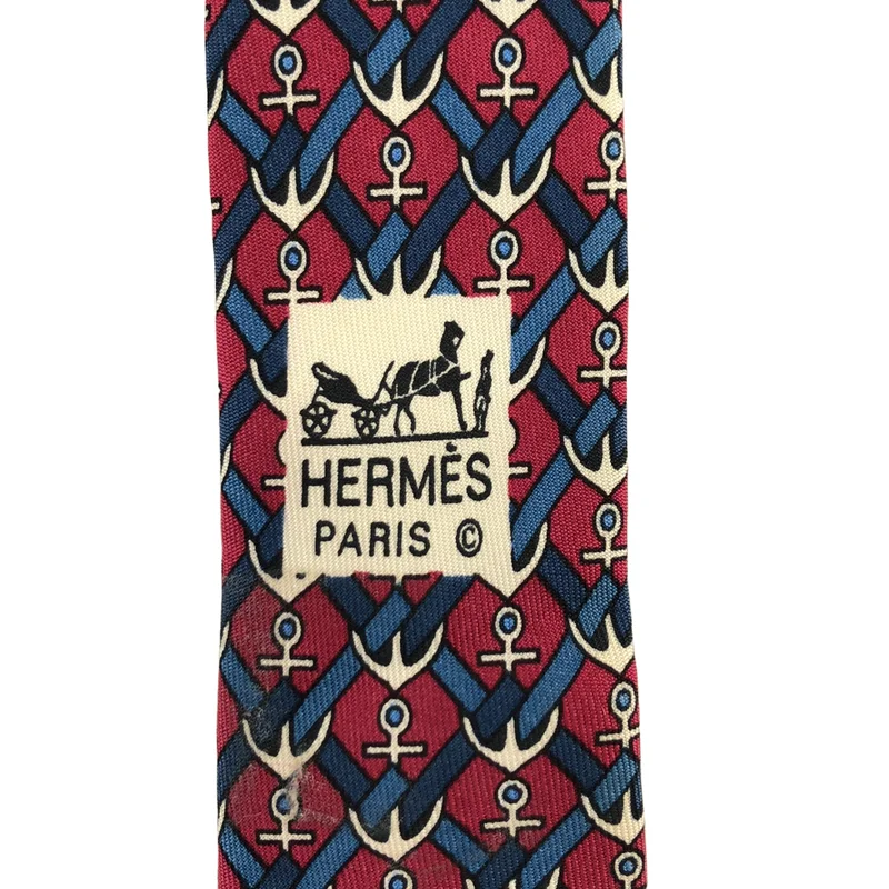 HERMES / エルメス | シルク 総柄 スーツ ネクタイ |