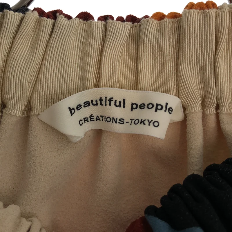 beautiful people / ビューティフルピープル | フェイクスエード ジオメトリック ギャザースカート | 36 | レディース