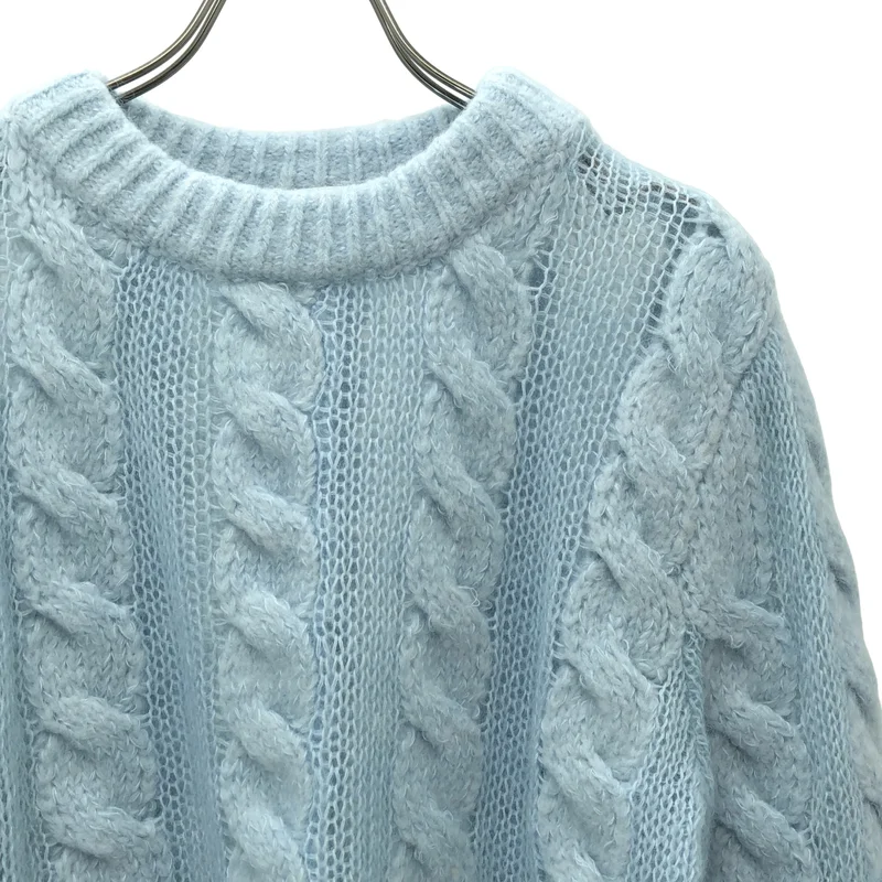 Cecilie Bahnsen / セシリーバンセン | 2023AW | UZUKI JUMPER モヘア混 クロップド ケーブルニット | M | レディース