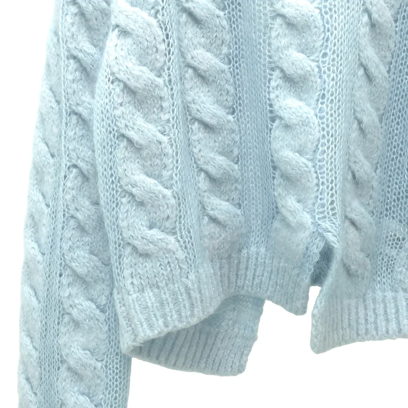 Cecilie Bahnsen / セシリーバンセン | 2023AW | UZUKI JUMPER モヘア混 クロップド ケーブルニット | M | レディース